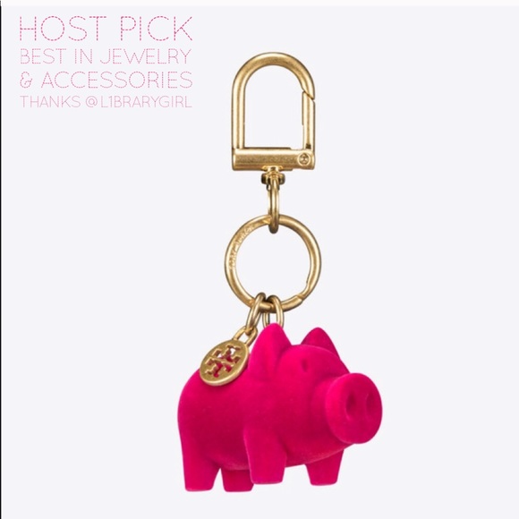 Tory Burch Accessories - 🆕 Tory Burch Peggy the Pig Key Fob & Bag Charm